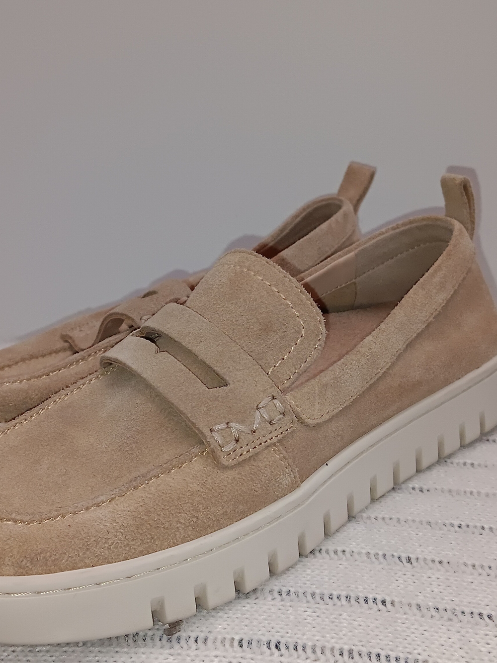 Vionic Women's Suede Loafers in Light Taupe